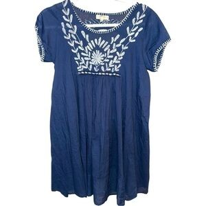 ▶️ Ruby Yaya ◀️ Cotton Tunic Embroidered Dress Size XS